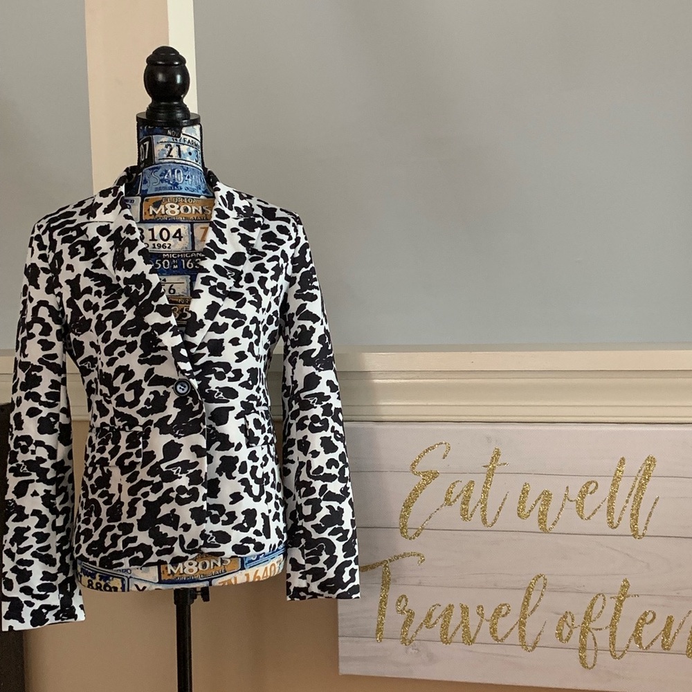 Allegra K Animal Print Blazer